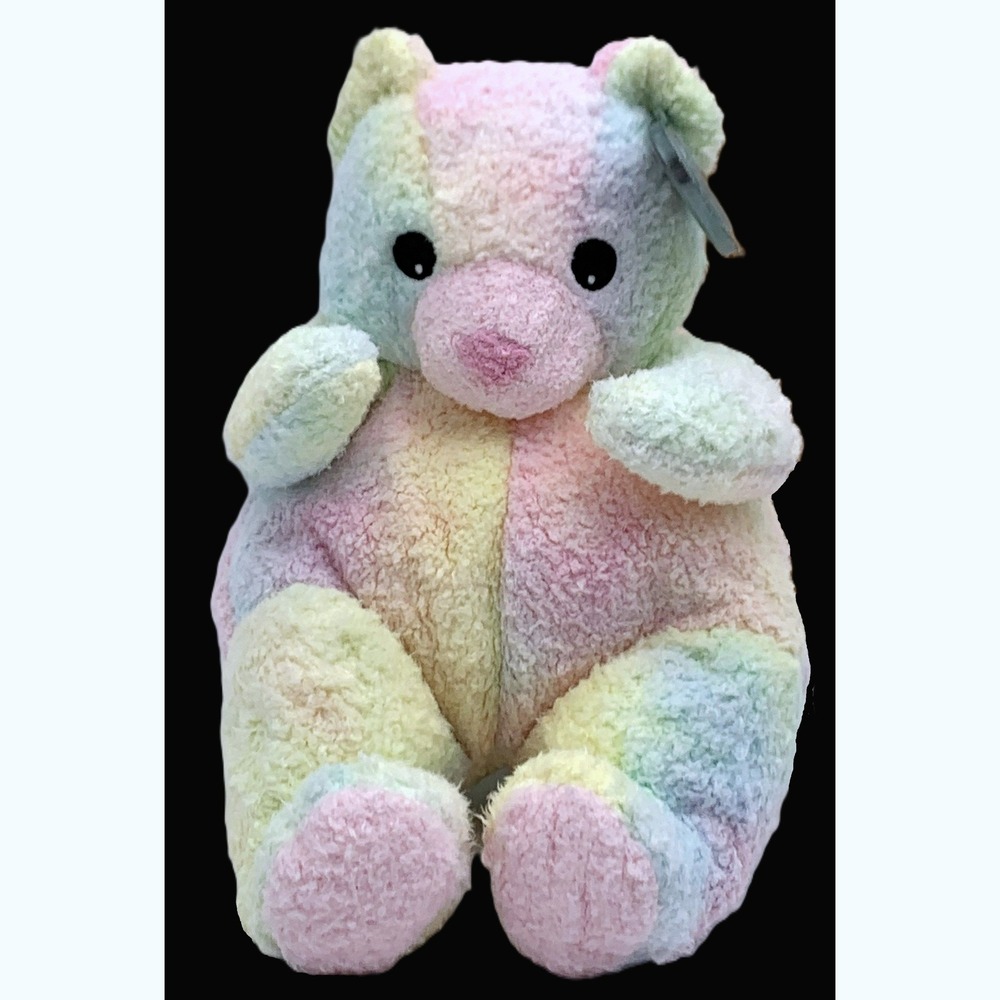 Vtg Ty Bearbaby NOS Cuddle Soft Child Rattle Toy 1st Plush NWT 1999 Video Sample